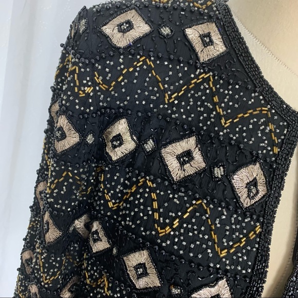 Papell Boutique Evening beaded silk jacket - Picture 2 of 10